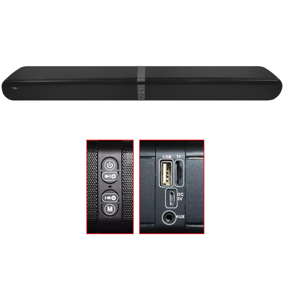 Barra Sonido Bluetooth 39cm 16W Tg-026 T&G