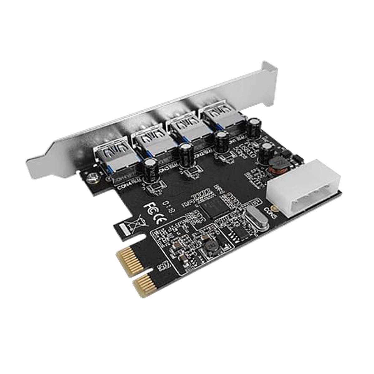 Placa PciE 4 Puertos USB 3.0 Nisuta