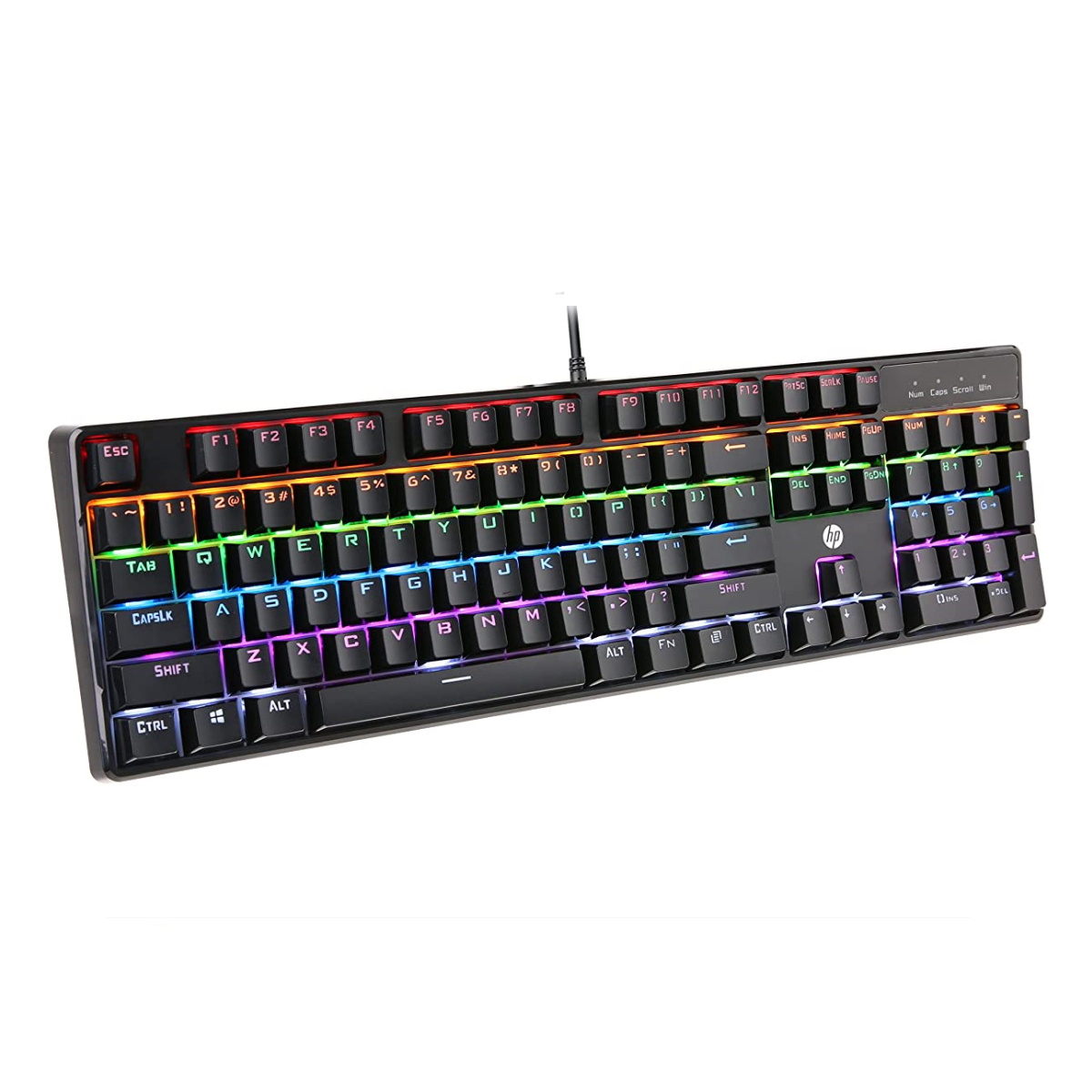 Teclado Mecanico Gamer Retroiluminado Switch Blue GK200 Negro HP