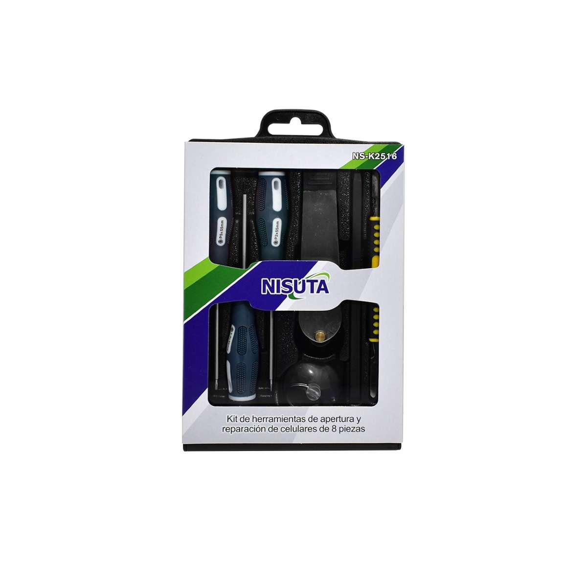 Kit Tools 8 Piezas Reparacion Celulares Ns-k2516 Nisuta