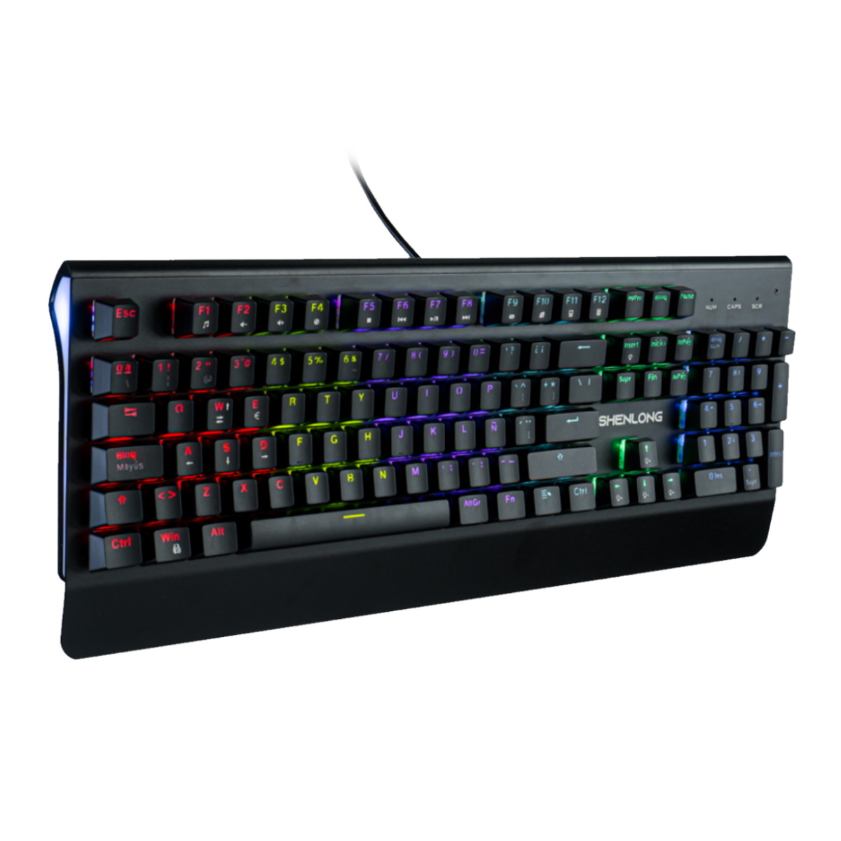 Teclado Mecanico Gamer Rainbow MK9600SB Negro Switch Azul Shenlong
