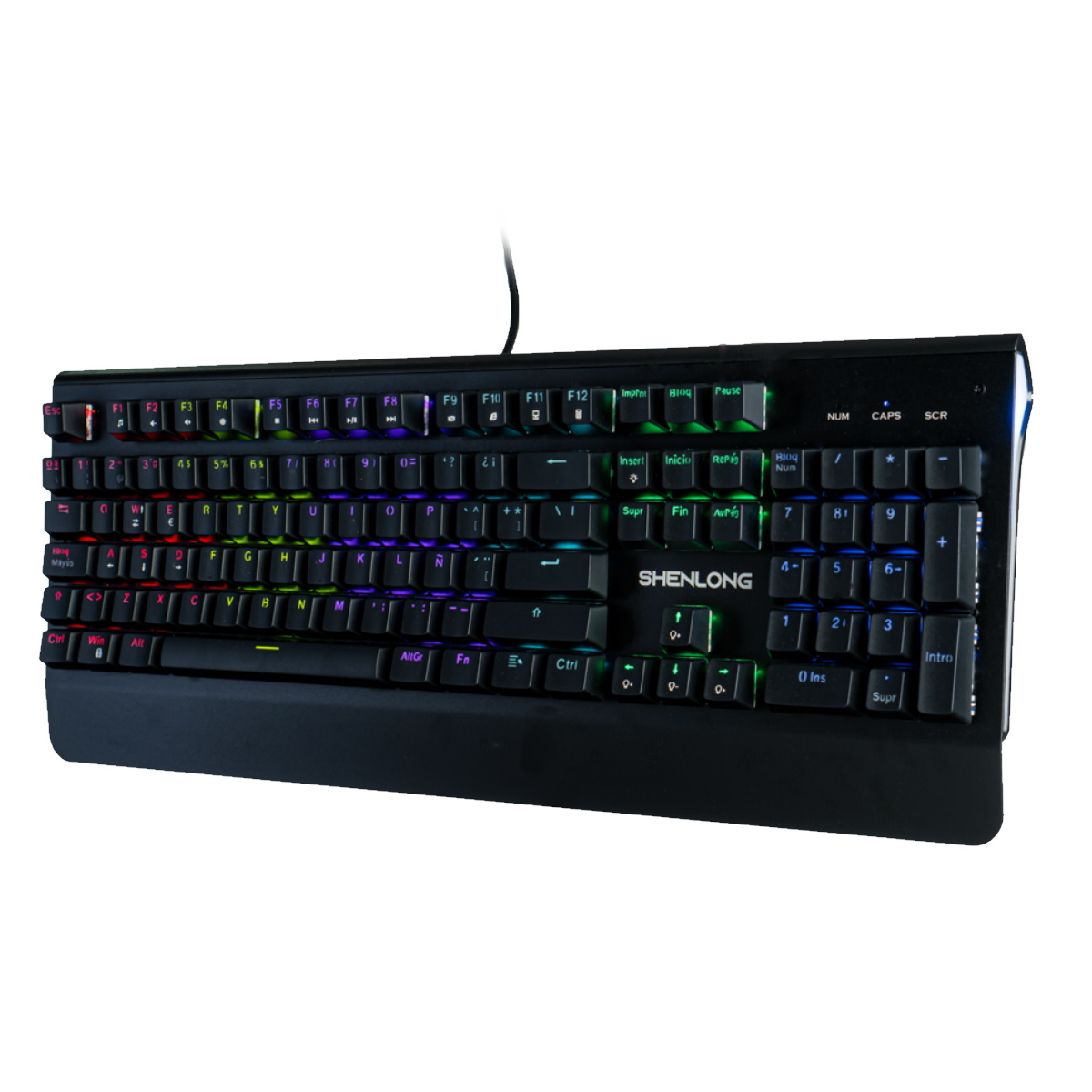 Teclado Mecanico Gamer Rainbow MK9600SB Negro Switch Azul Shenlong