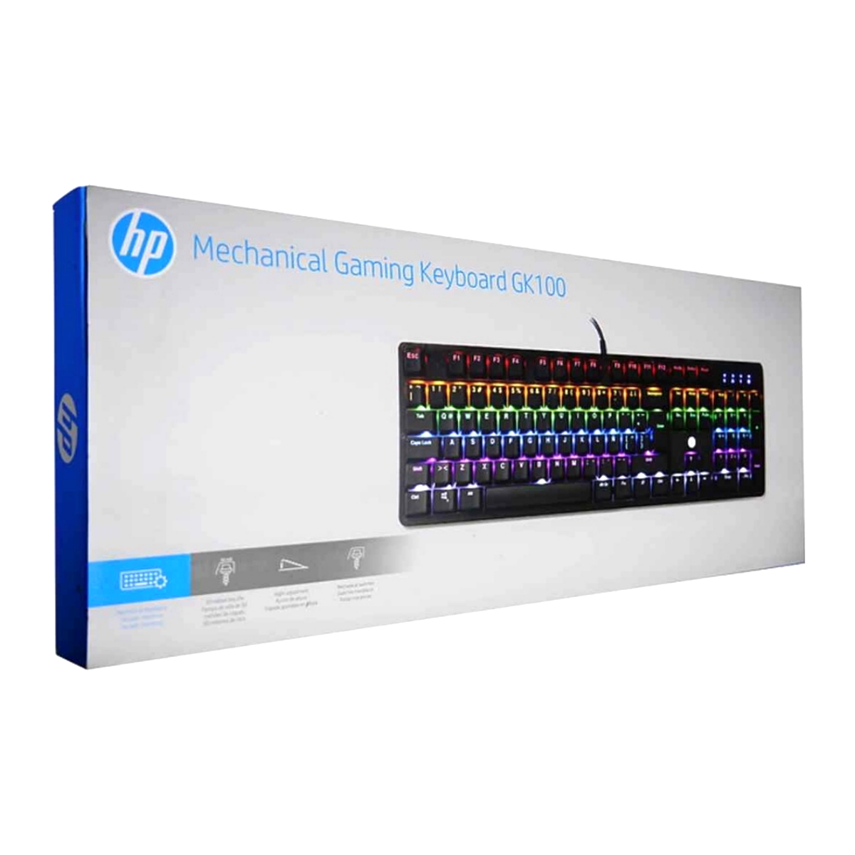 Teclado Mecanico Gamer GK100 Switch Blue HP