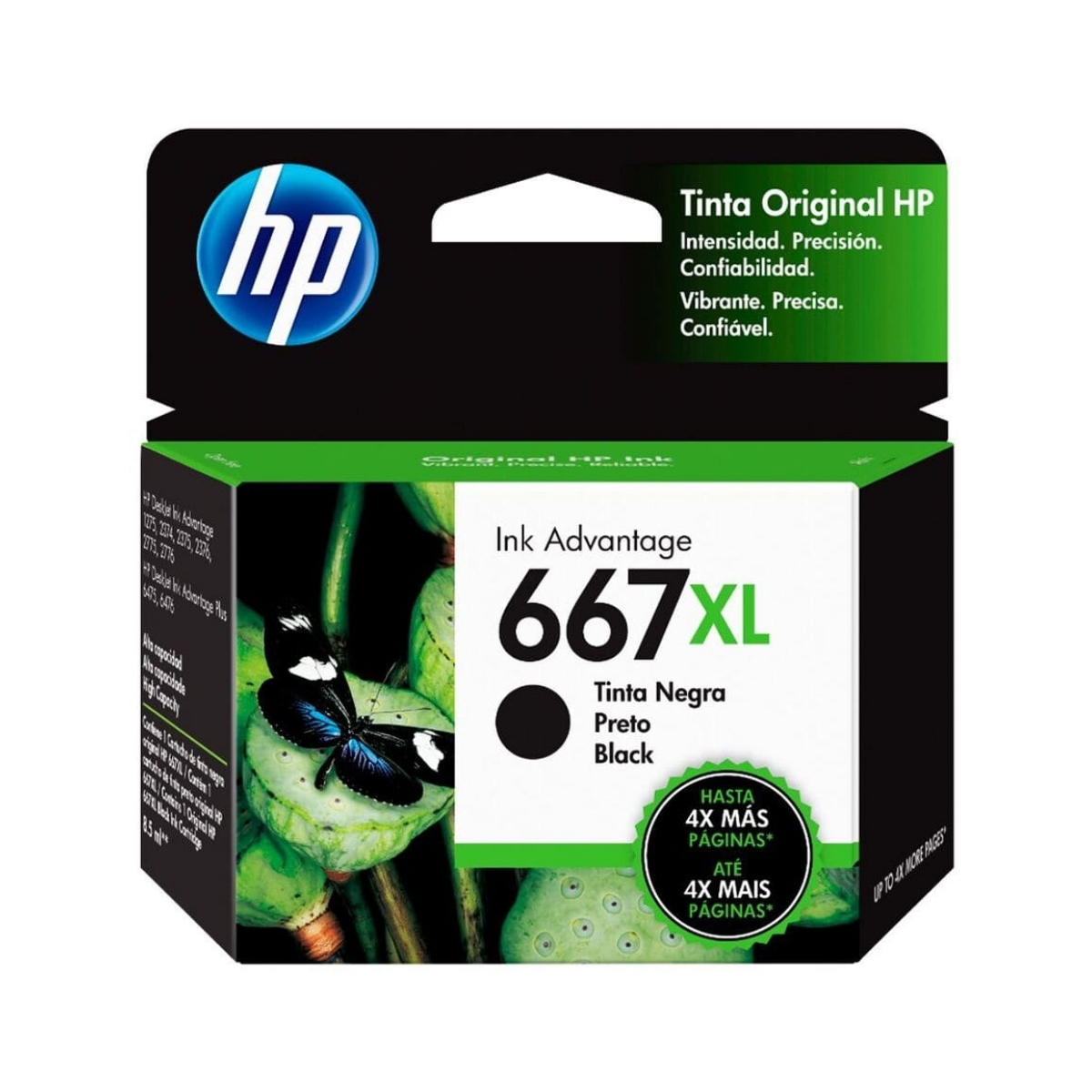 Cartucho HP 667XL Negro Original