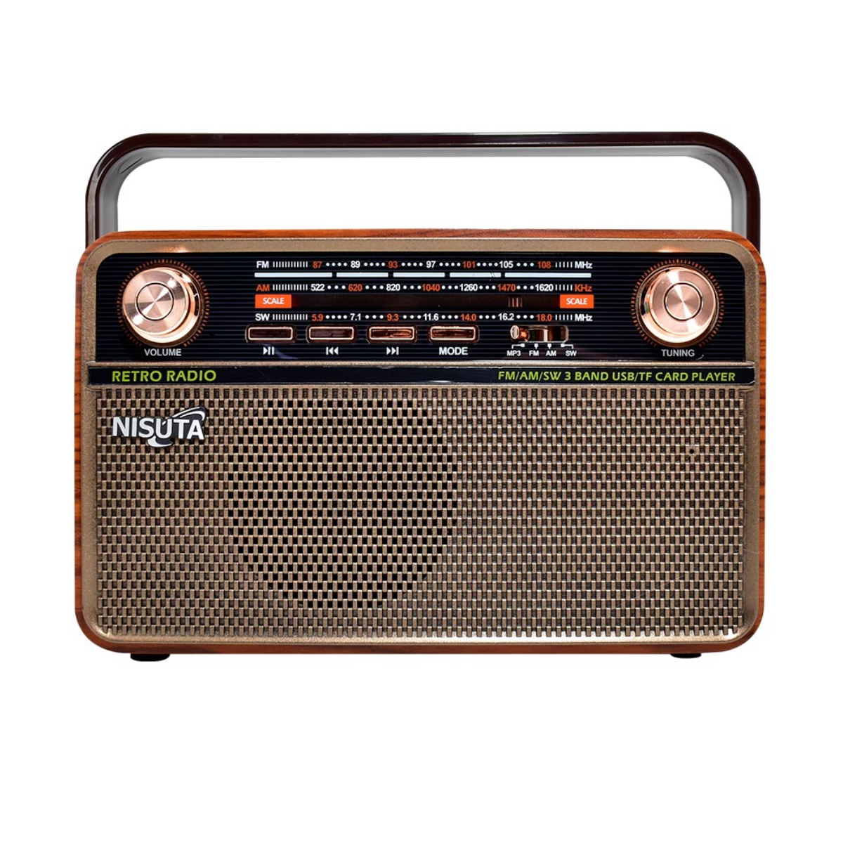 Parlante Bluetooth Radio Vintage Ns-Rv21 Nisuta