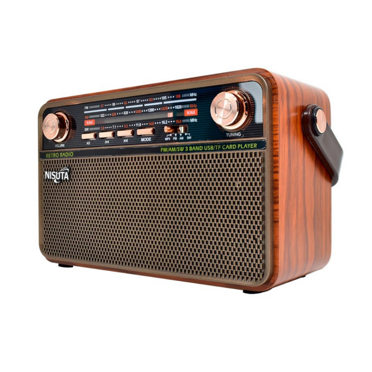 Parlante Bluetooth Radio Vintage Ns-Rv21 Nisuta