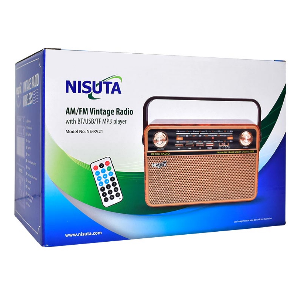 Parlante Bluetooth Radio Vintage Ns-Rv21 Nisuta