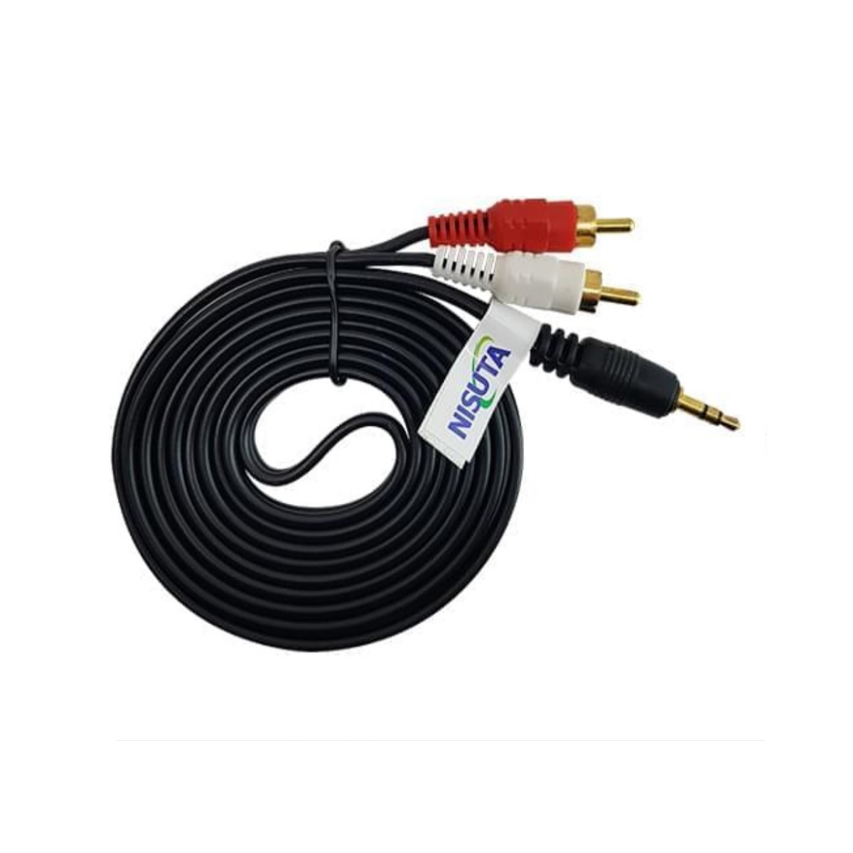 Cable Audio Auxiliar 3.5mm / 2 RCA 1.8m Nisuta