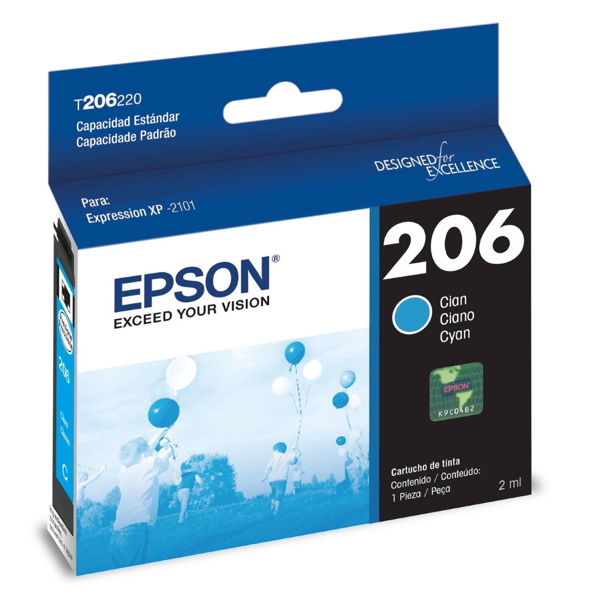 Cartucho Epson T206 Cyan Original