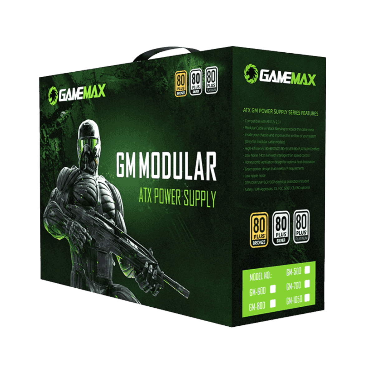 Fuente Modular 800W GM-800 80 Plus Bronze Gamemax