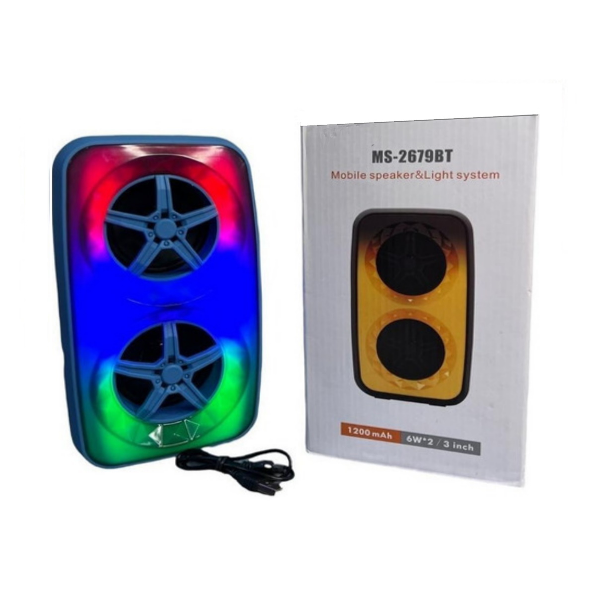 Parlante Bluetooth MS-2679BT Luz Led 6W