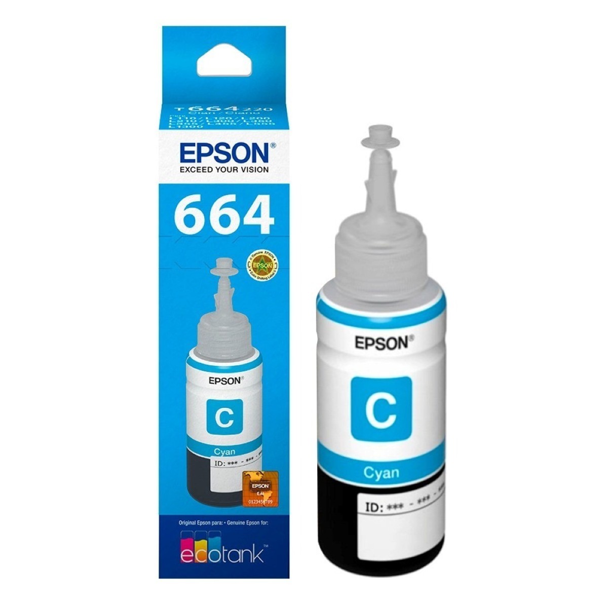 Tinta Epson L200 664 Ecotank Cyan Original