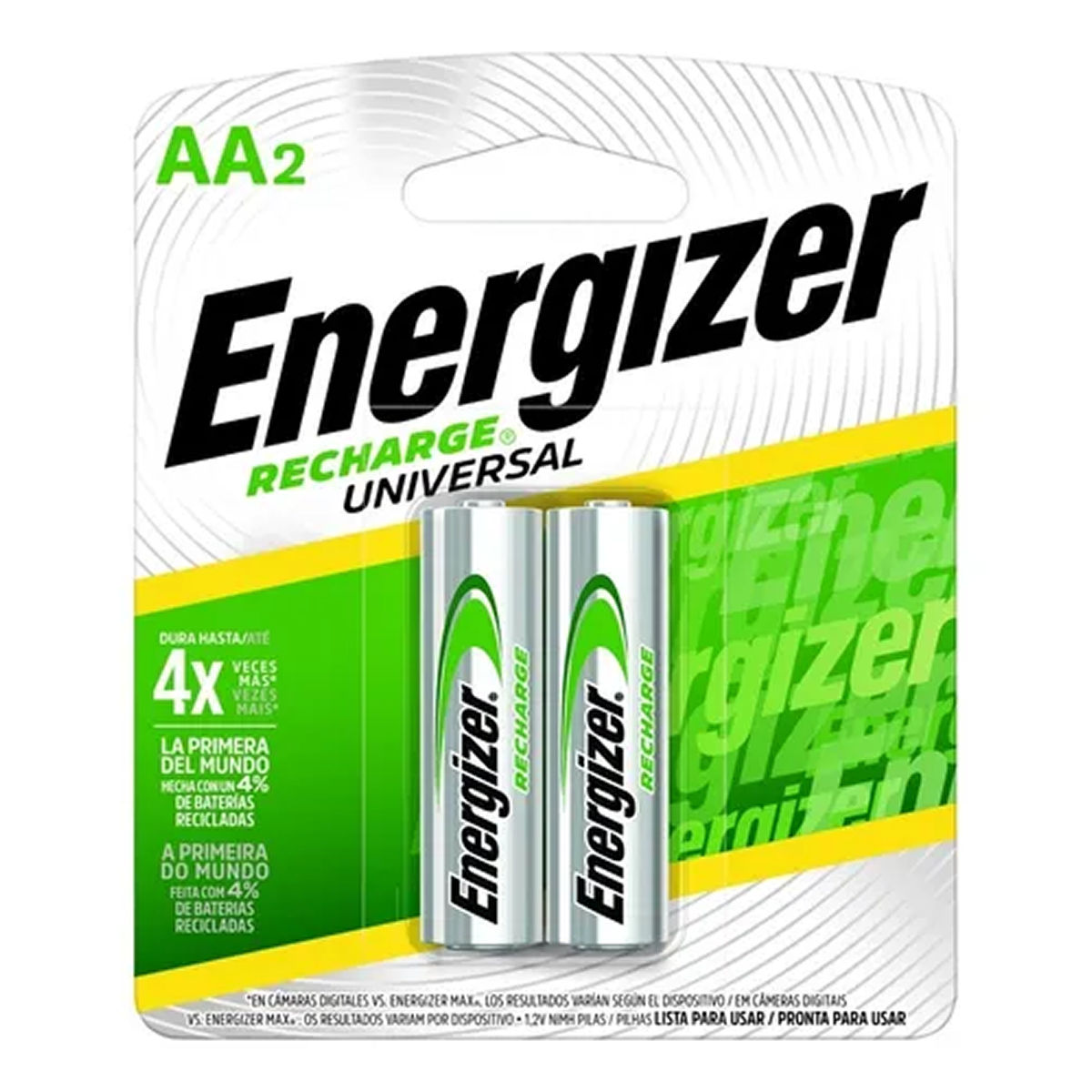Pilas Recargables AA 2000mAh Energizer (Unidad)
