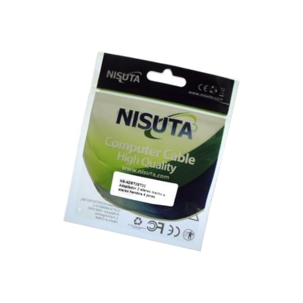 Adaptador 2 Stereo Macho A Stereo Hembra Nisuta