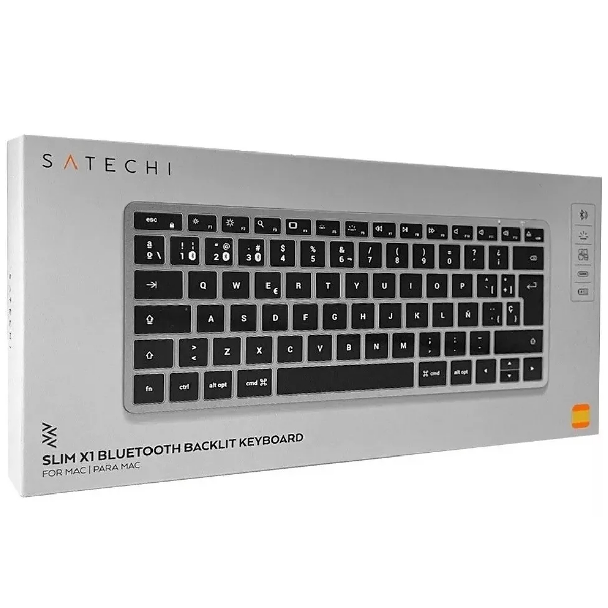 Teclado Bluetooth X1 Retroiluminado Gris/Negro Satechi