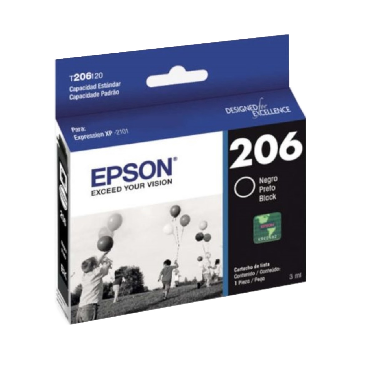 Cartucho Epson T206 Negro Original