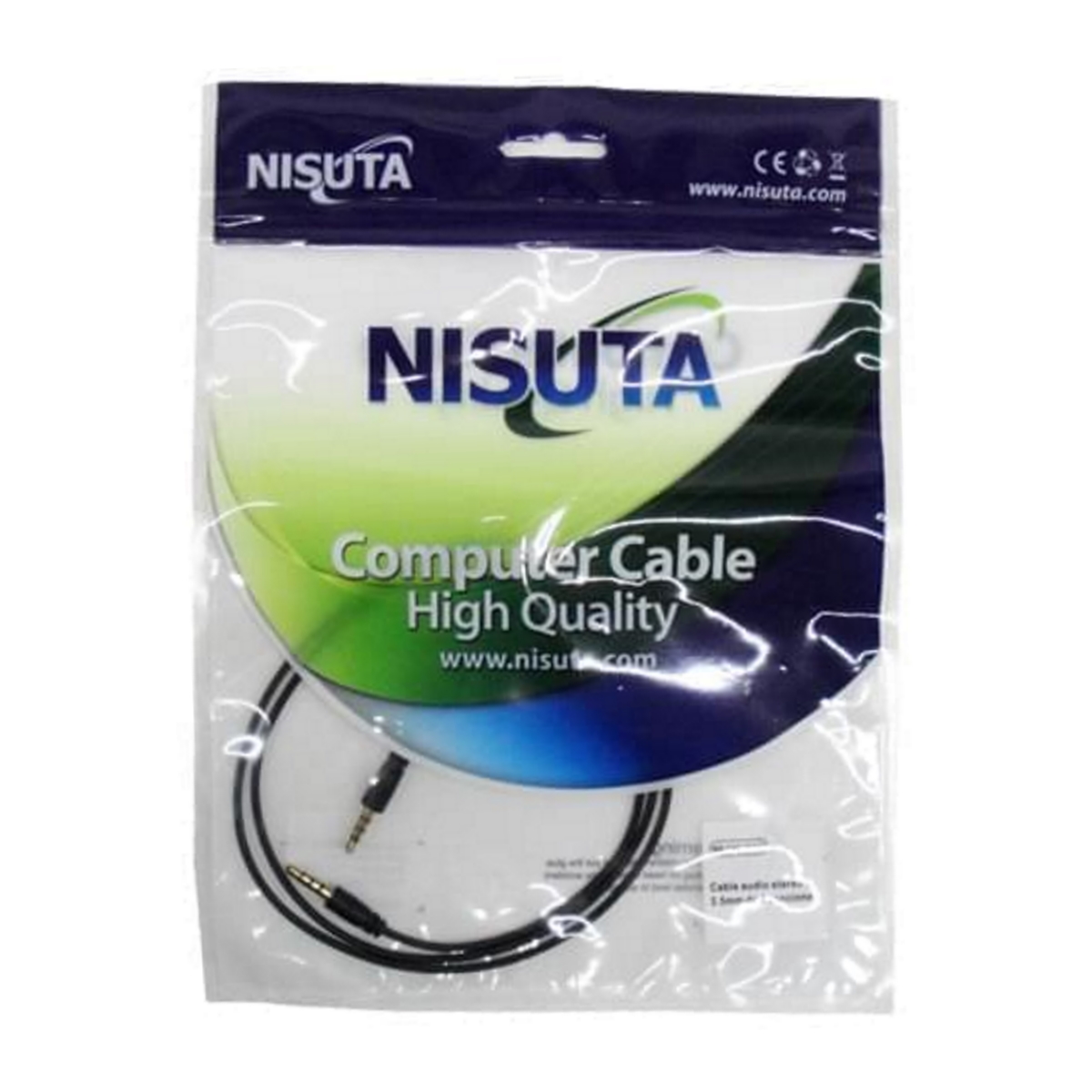 Cable Audio Auxiliar Plug 3.5mm 4 Secciones 1m Nisuta