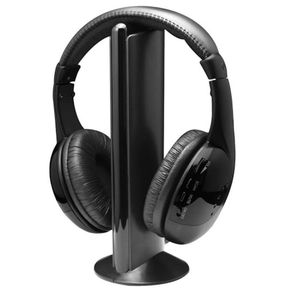 Auriculares Inalambricos Vincha Kaw-100 Multidispositivo C/ Base Negro Kolke