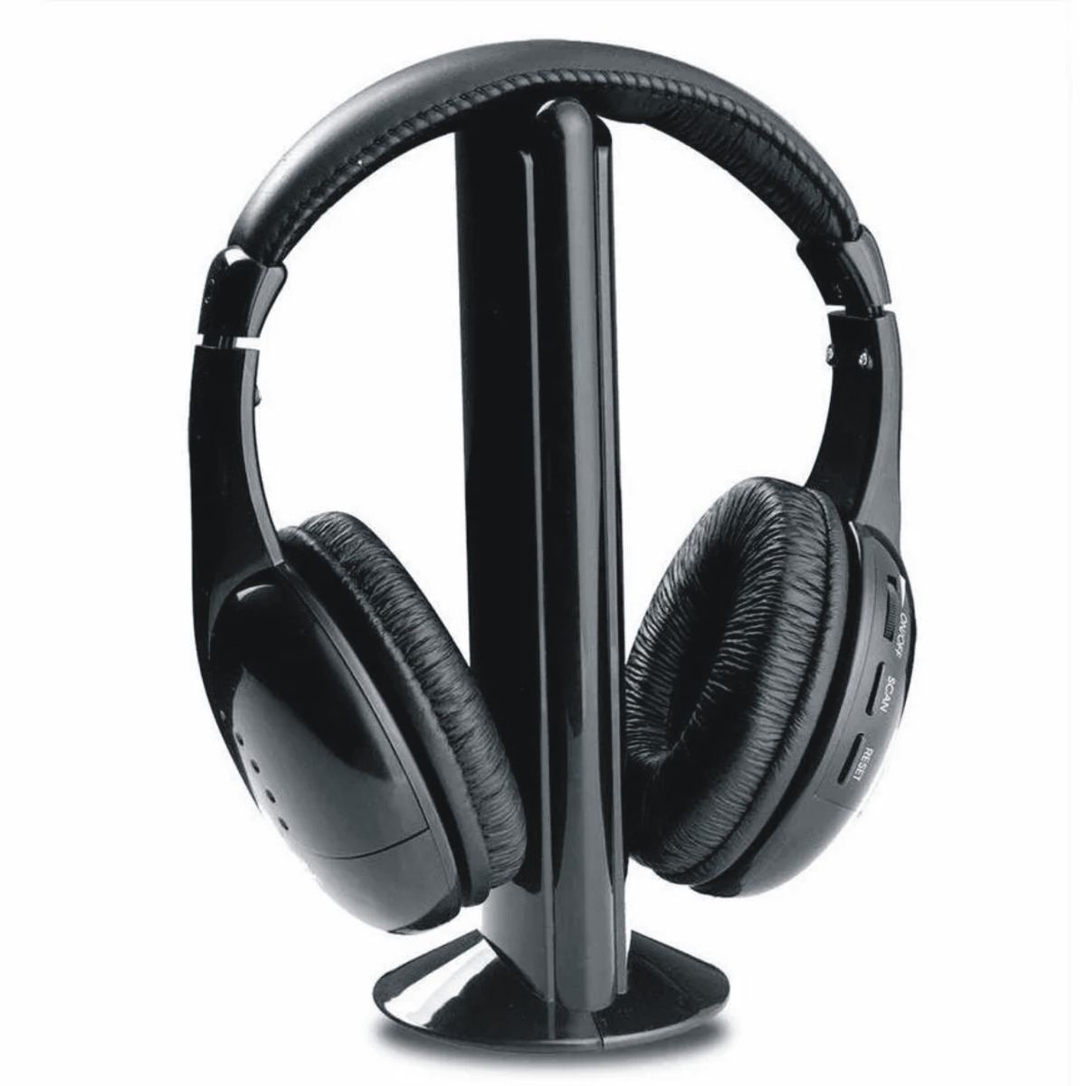 Auriculares Inalambricos Vincha Kaw-100 Multidispositivo C/ Base Negro Kolke