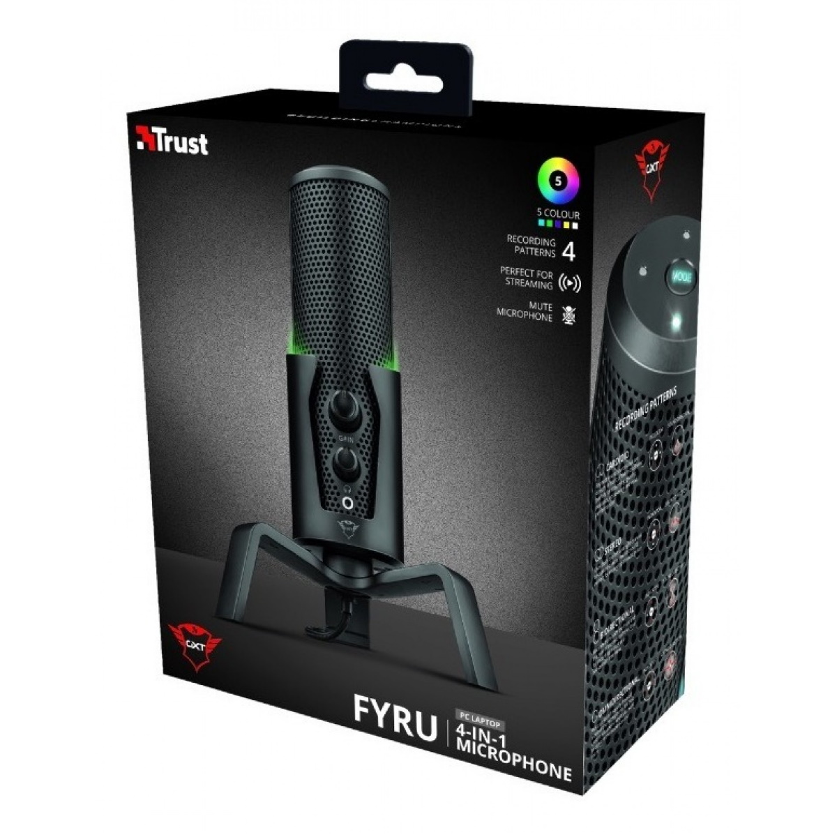 Microfono Gamer Streaming Fyru Negro Gxt-258 Trust