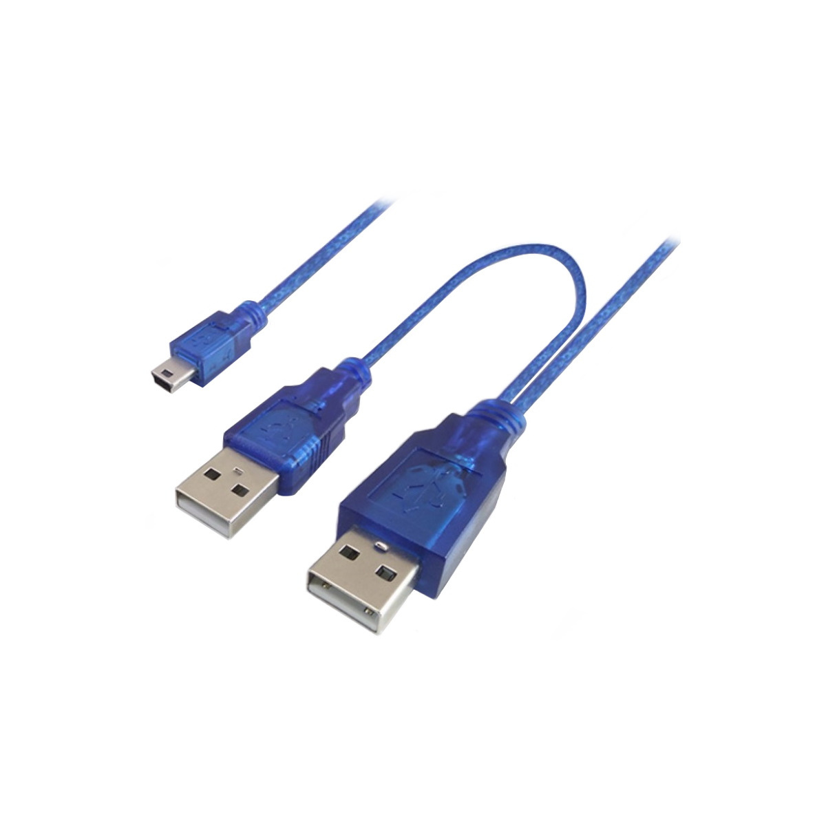 Cable MiniUSB a 2 USB 2.0 1m Nisuta