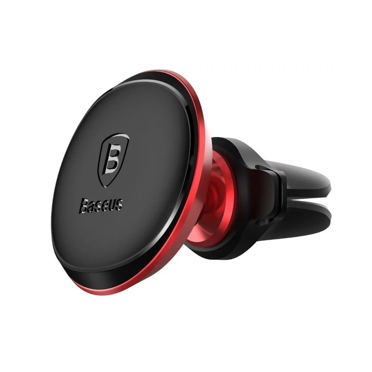 Soporte Celular Auto Magnetico Cable Clip Rojo BaseUs