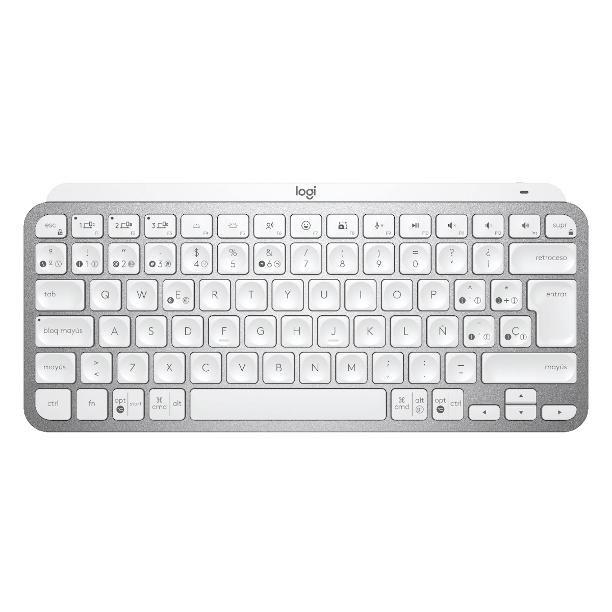 Teclado Bluetooth Retroiluminado MX Keys Mini Gris Claro Logitech