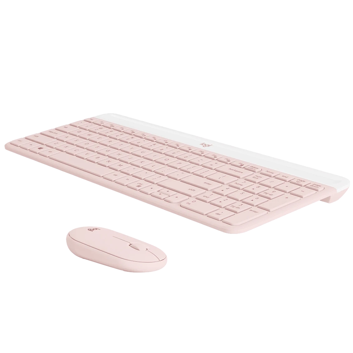 Kit Teclado Mouse Inalambrico MK470 Slim Rosa Logitech