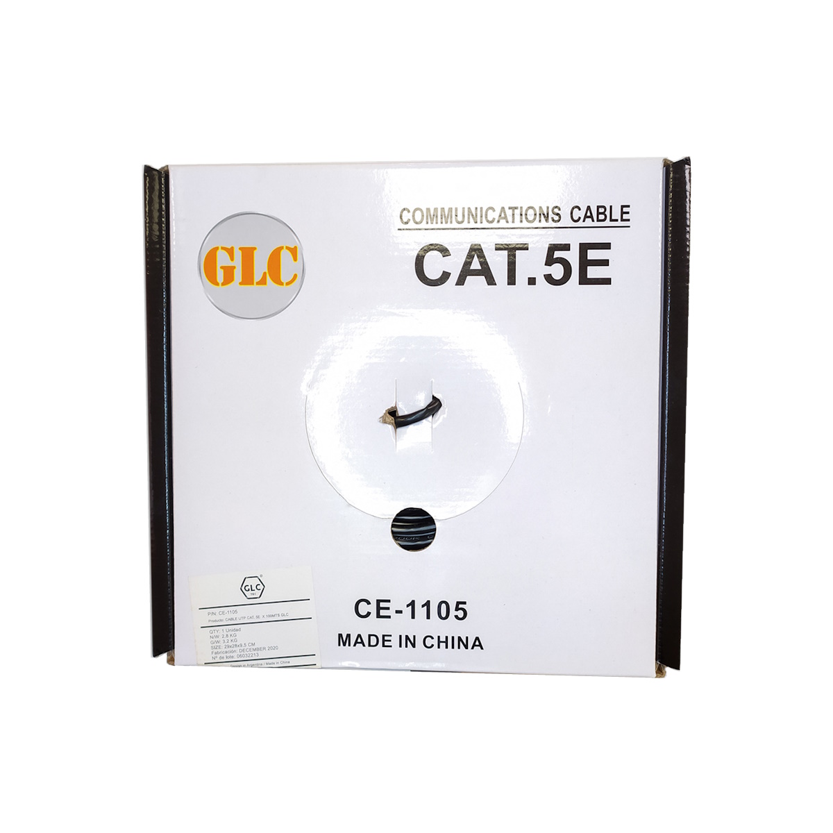Bobina Cable UTP Cat 5e 100m EXTERIOR GLC