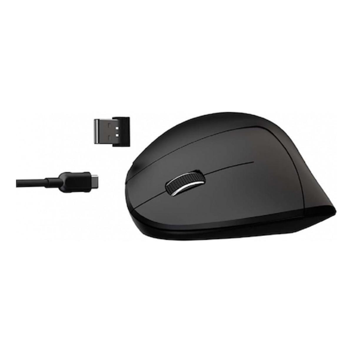 Mouse Inalambrico Recargable Nm-ergo Vertical 1600dpi Negro Netmak