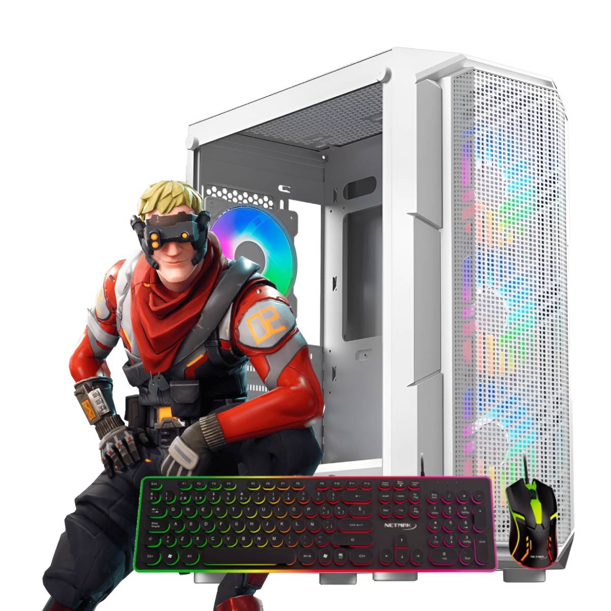 Pc Armada Ryzen 5 - 8GB - SSD 256GB - Gabinete Hercules RGB