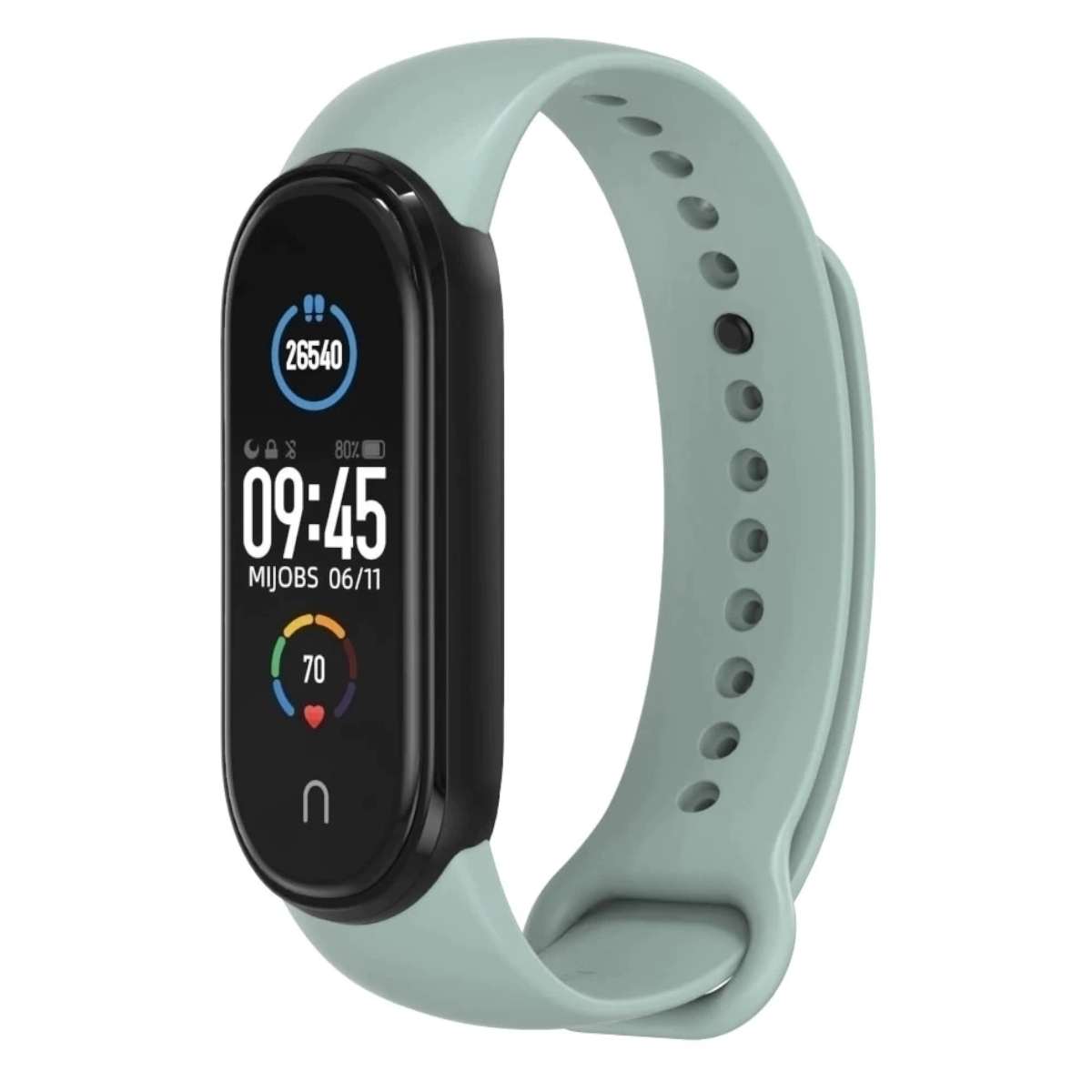 Pulsera Mi Band 5 / 6 Combinada Cyan Claro y Negro Xiaomi