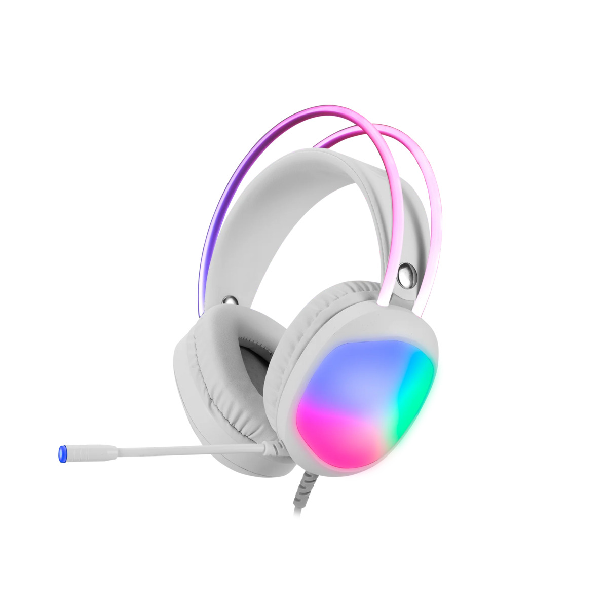 Auriculares Gamer Cable Vincha HG8959 RGB Blanco Marvo