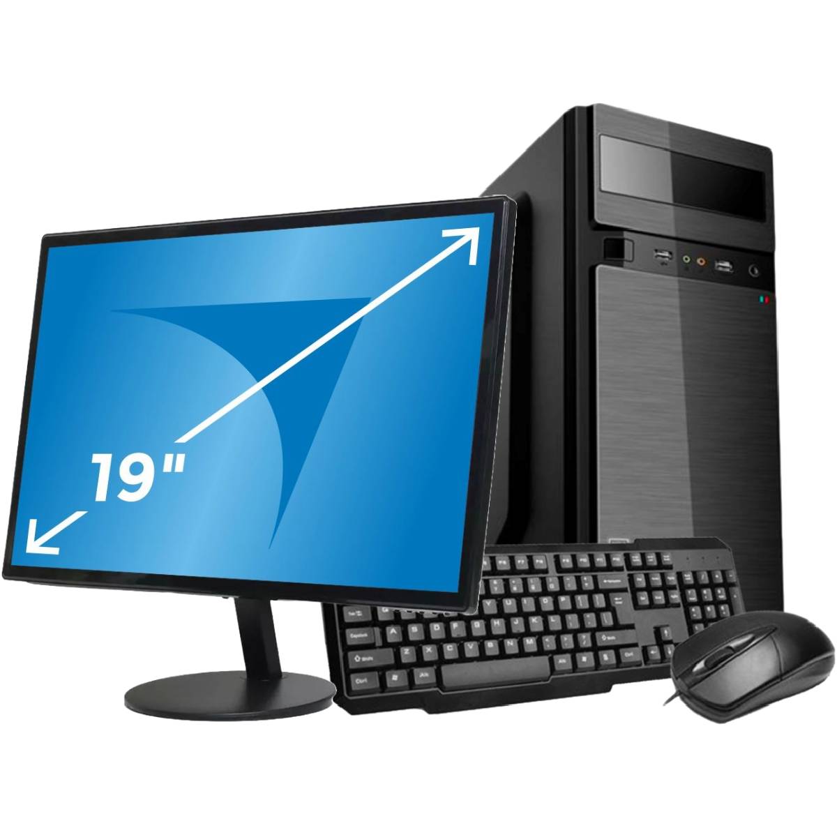 Computadora AMD E2 Quadcore- 8GB - SSD240 - Gabinete Kit Pcbox  - Monitor 19" Daewoo