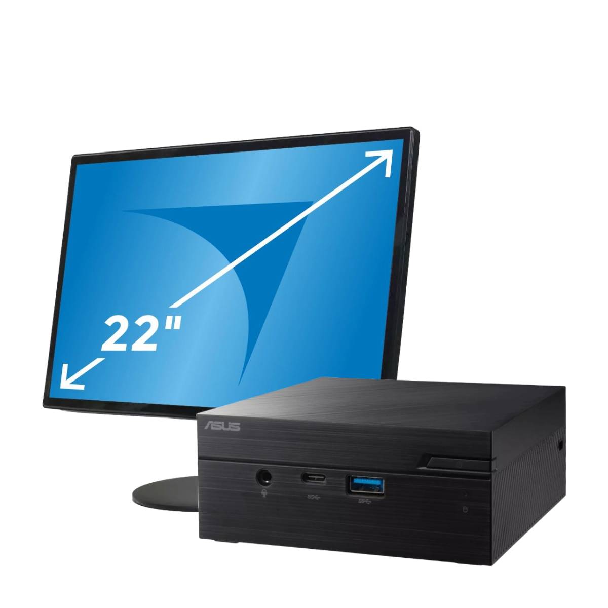 Computadora Mini Pc Asus Celeron - 8Gb - Ssd 480Gb - Monitor 21.5