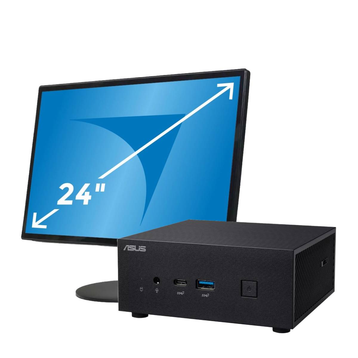 Computadora Mini Pc Asus I3 1115G4 - 8Gb - Ssd 256Gb - Monitor 24