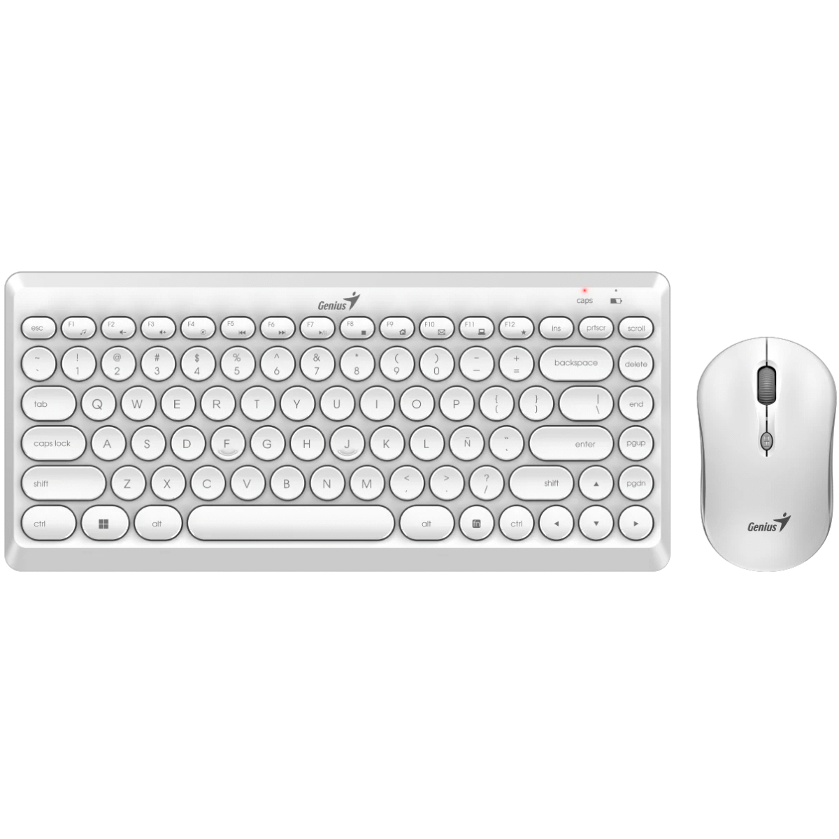 Kit Teclado Mouse Inalambrico LuxeMate Q8000 Blanco Español Genius