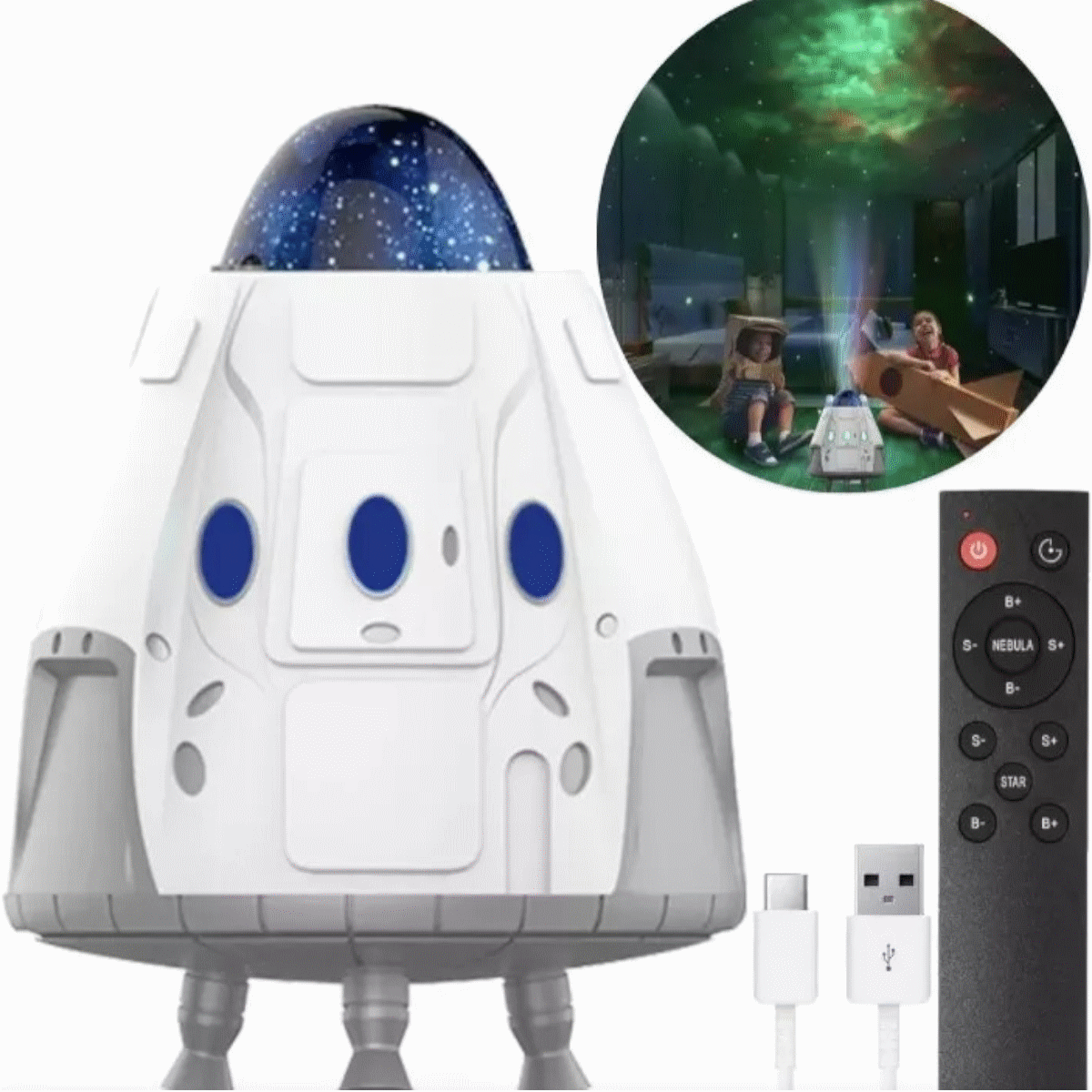 Lampara Led Capsula Proyector Galaxia TKC01