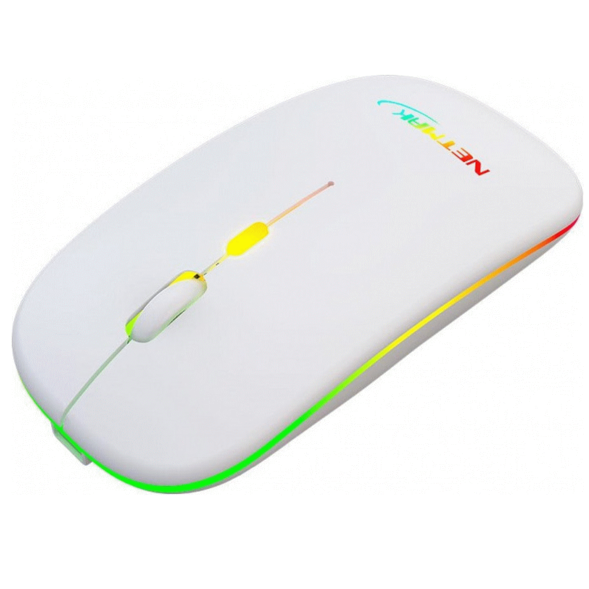 Mouse Gamer Inalambrico RGB Blanco NM-W90-W Netmak