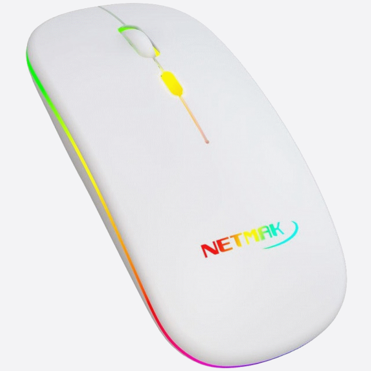 Mouse Gamer Inalambrico RGB Blanco NM-W90-W Netmak