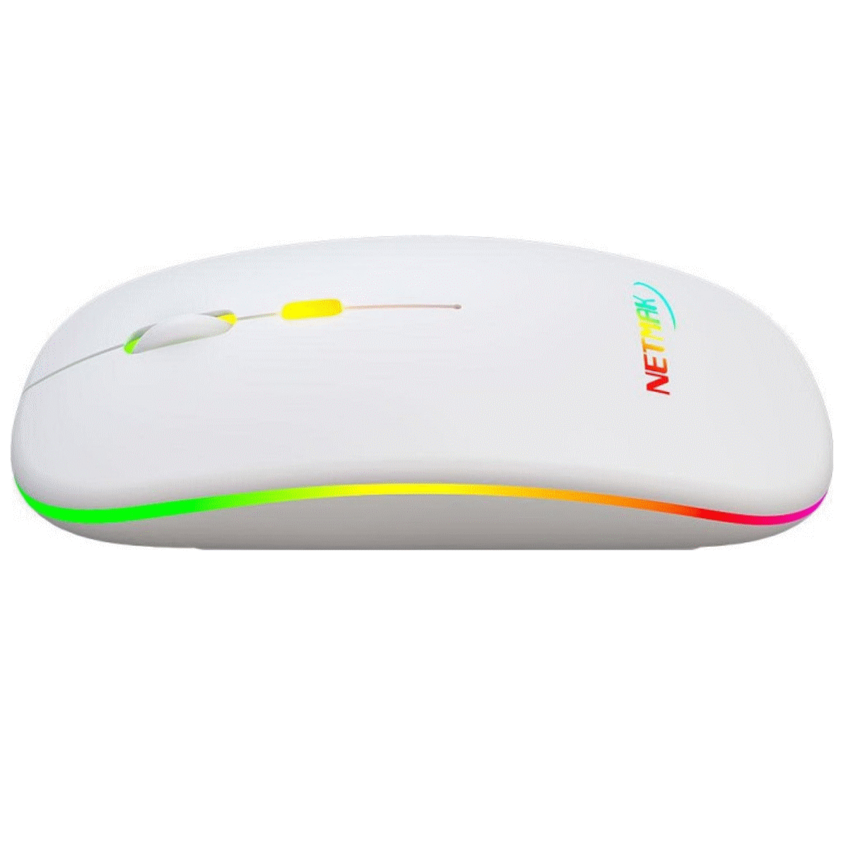 Mouse Gamer Inalambrico RGB Blanco NM-W90-W Netmak