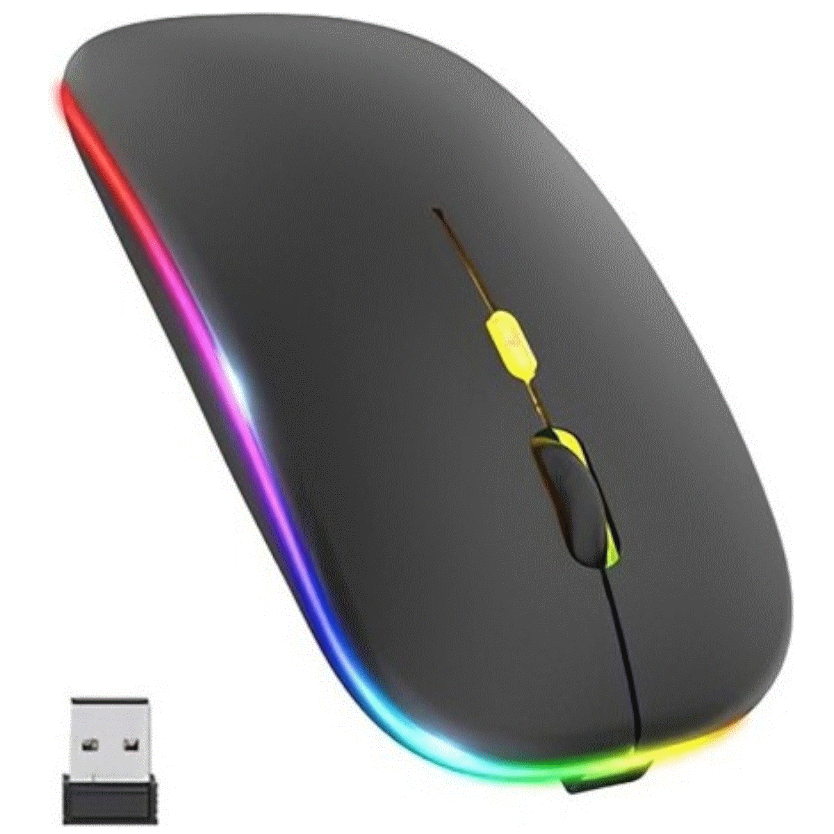 Mouse Gamer Inalambrico RGB Negro NM-W90 Netmak