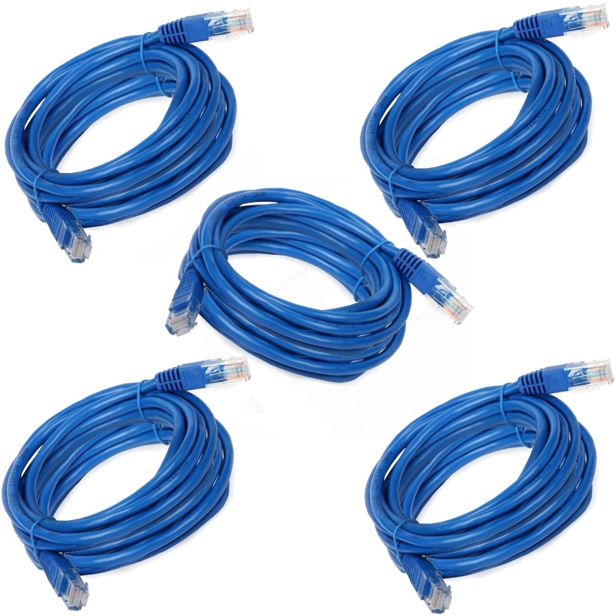 Combo Cable UTP Armado Cat 5e 5m X5 Unidades