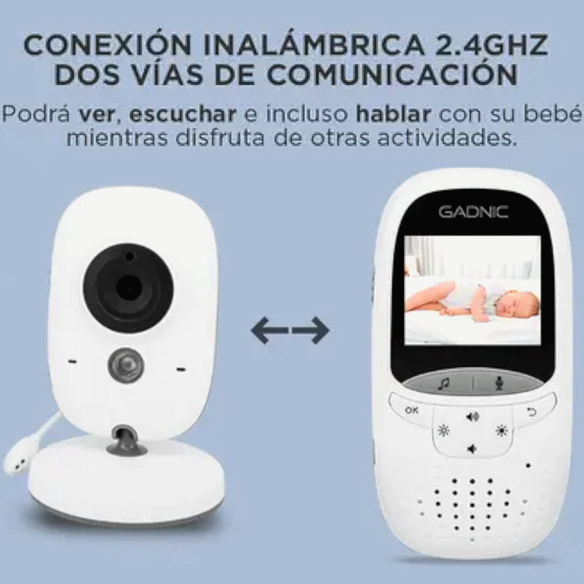Baby Call Camara Monitor Intercomunicador para Bebes BMG89 Gadnic