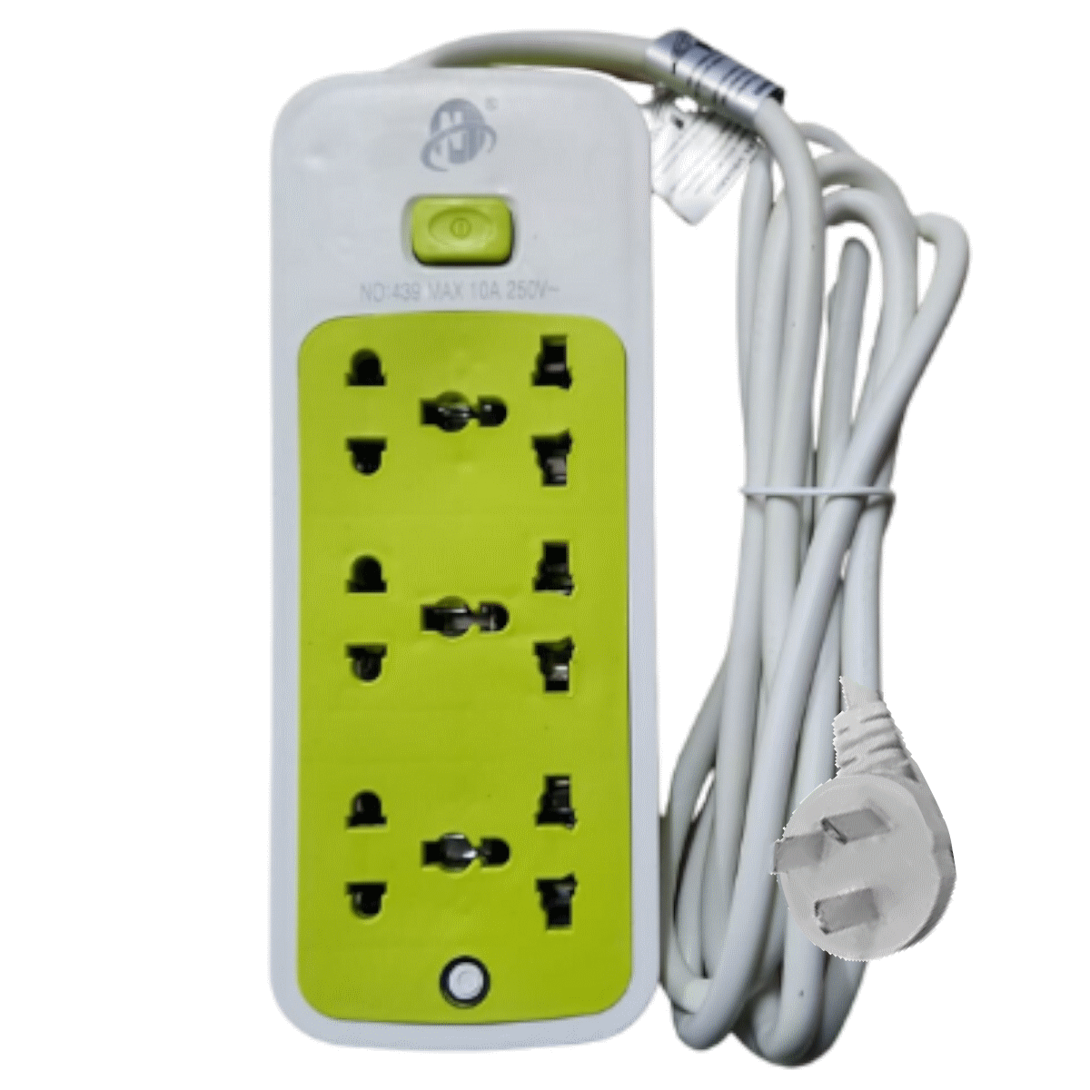 Zapatilla Corriente 220V 3 Bocas Universales C/Tecla