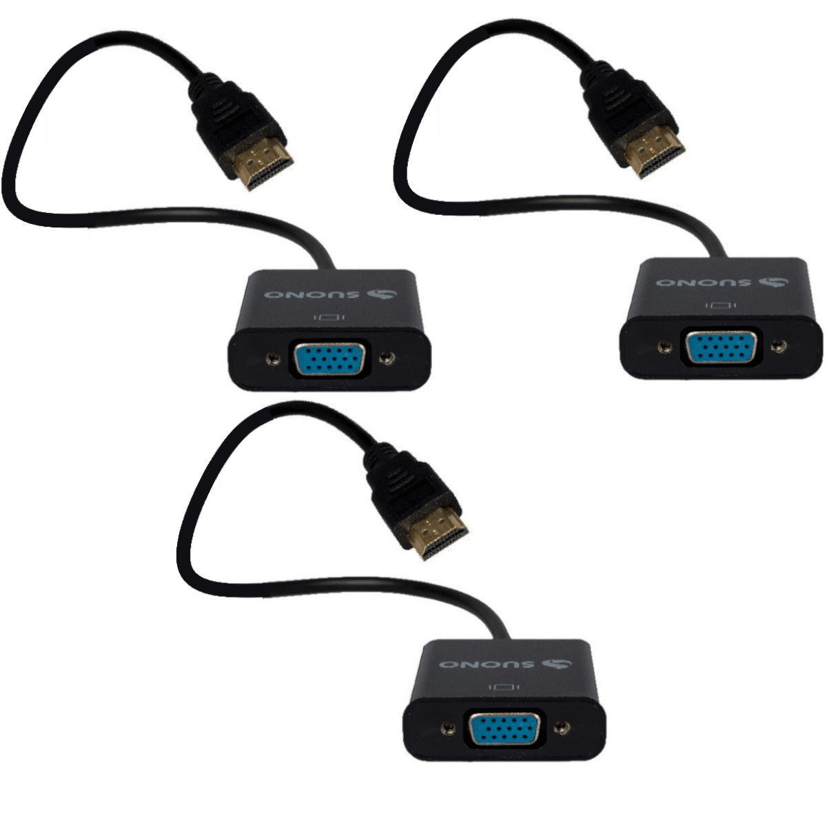 Combo Conversor HDMI a VGA X3 Unidades