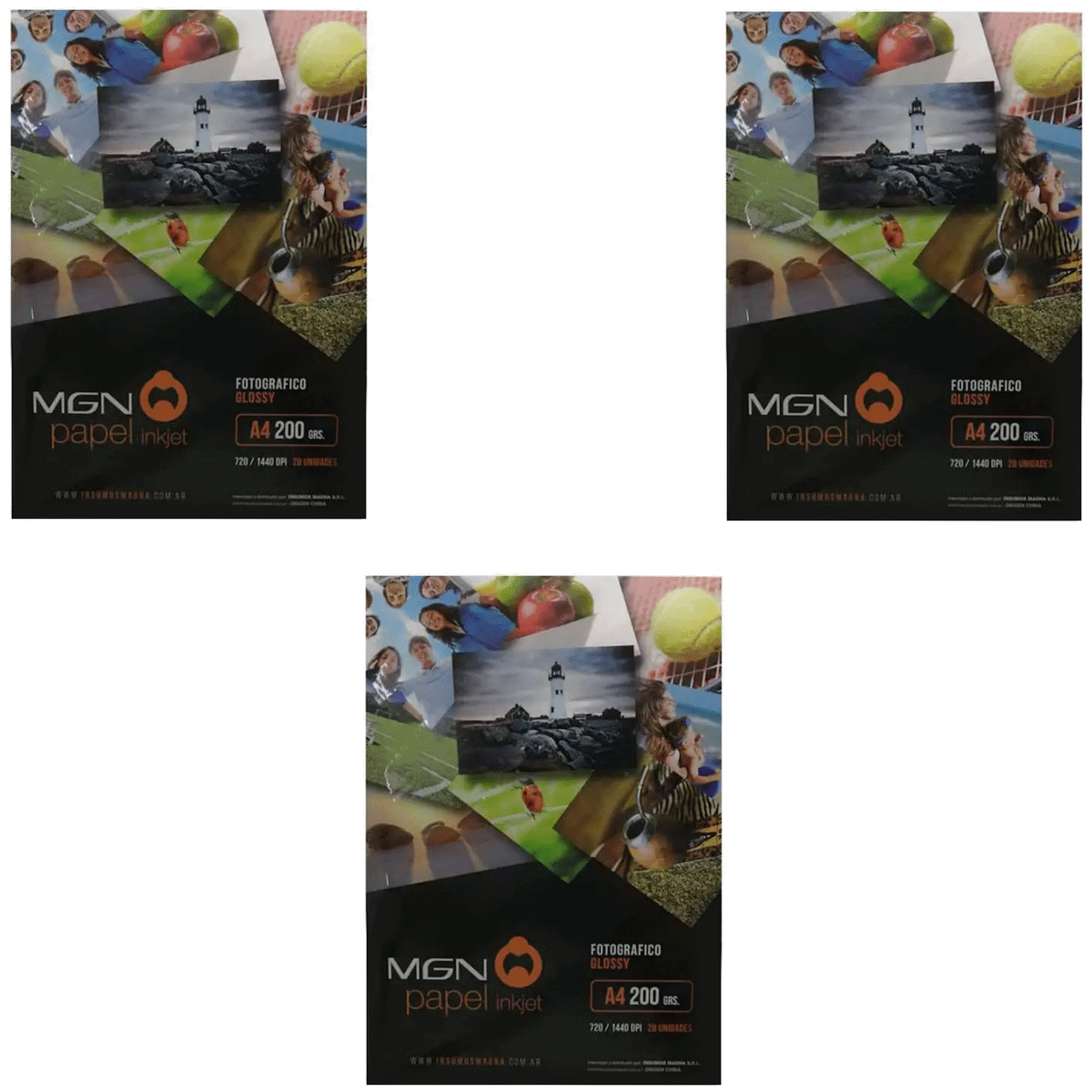 Combo Resma Papel Fotografico A4 200GR X3 Unidades
