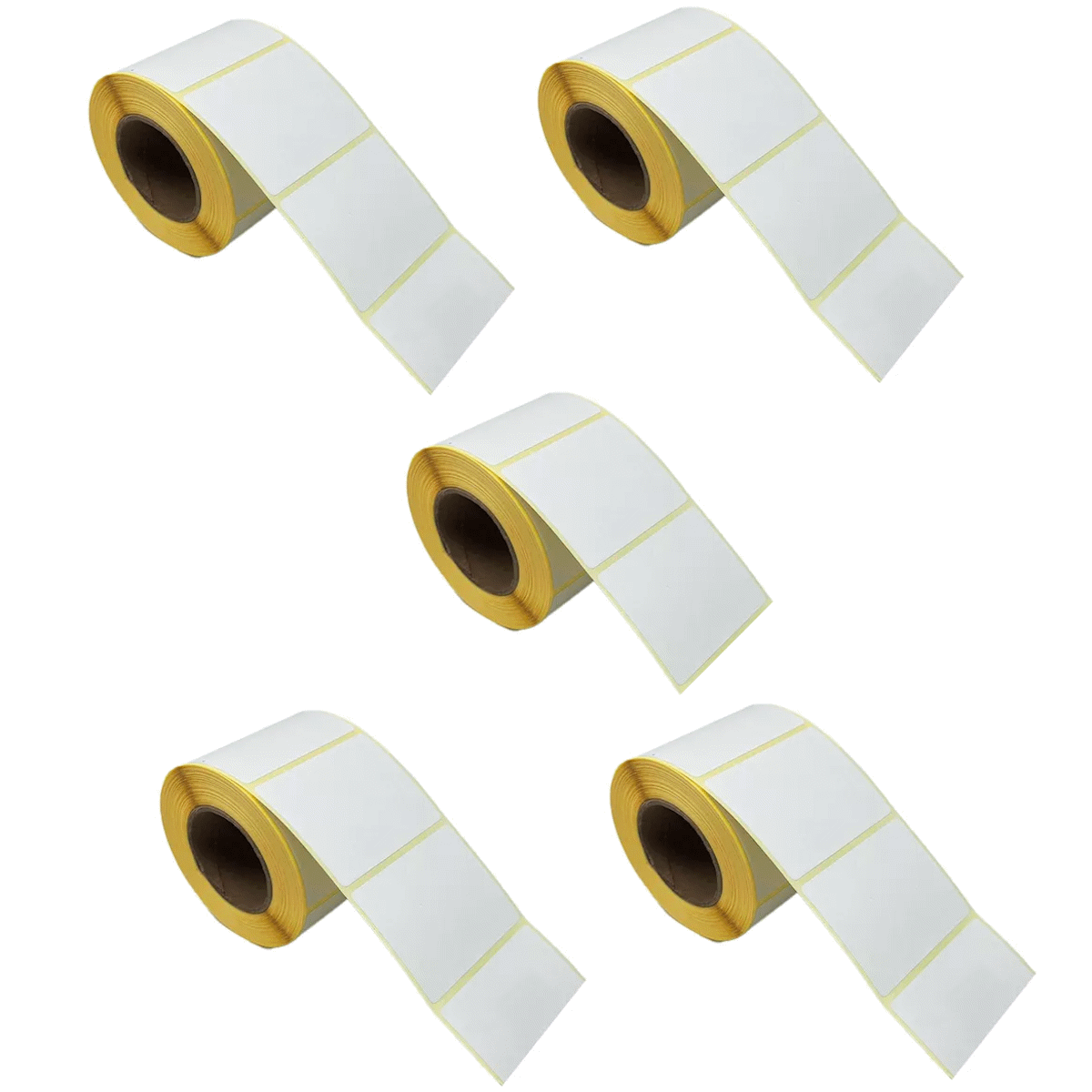 Combo Rollo Etiquetas Termicas 55mm X 44Mts X5 Unidades (2500 Etiquetas)