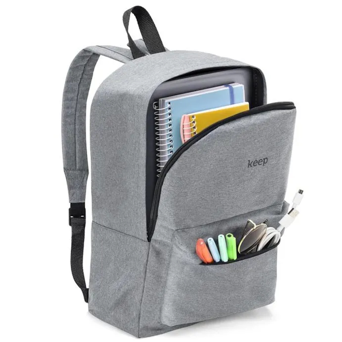 Mochila Notebook 15.6" BO432 Gris Multi Keep