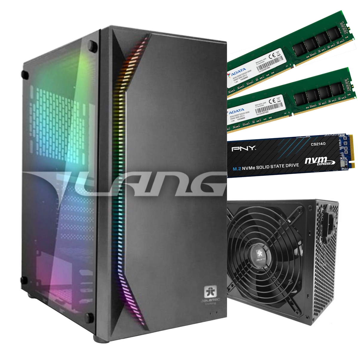 Computadora Gamer I3F - 16Gb - Ssd 500Gb - Rx 580 8Gb - 500W 80 Plus - Gab.LX78 Rgb - Monitor 22